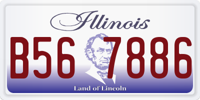 IL license plate B567886