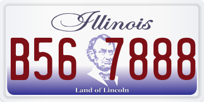 IL license plate B567888