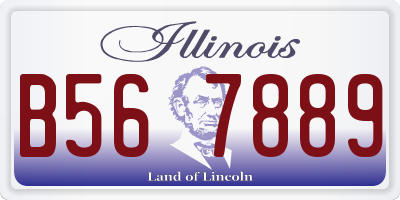 IL license plate B567889