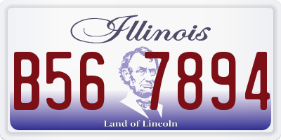 IL license plate B567894