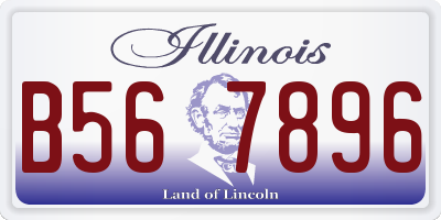 IL license plate B567896