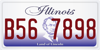 IL license plate B567898