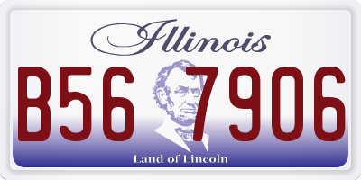 IL license plate B567906