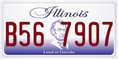 IL license plate B567907