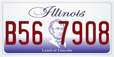 IL license plate B567908