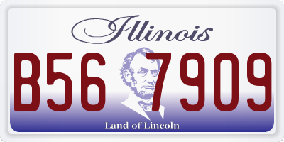 IL license plate B567909