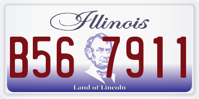 IL license plate B567911