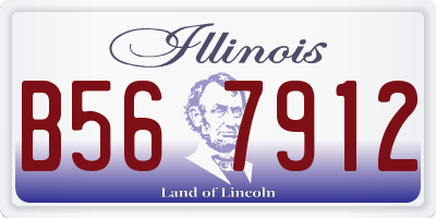 IL license plate B567912