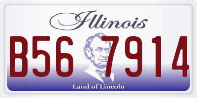 IL license plate B567914