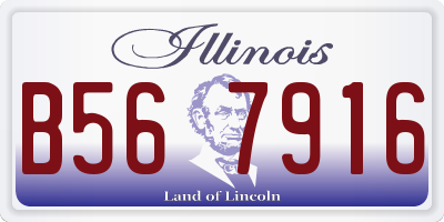 IL license plate B567916