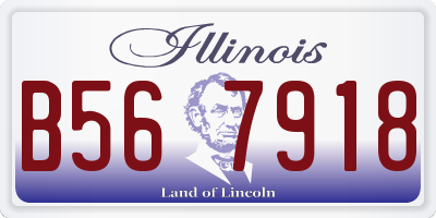IL license plate B567918