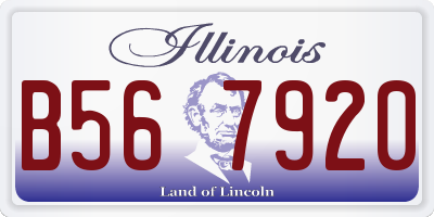 IL license plate B567920