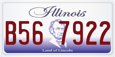 IL license plate B567922