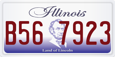 IL license plate B567923