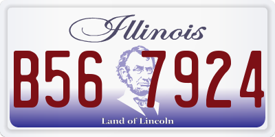 IL license plate B567924