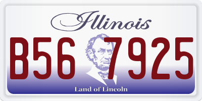 IL license plate B567925