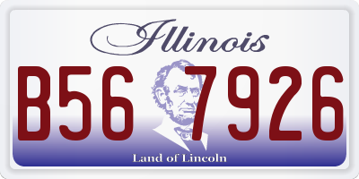 IL license plate B567926