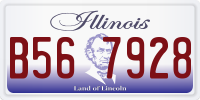 IL license plate B567928
