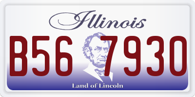 IL license plate B567930