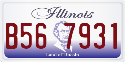 IL license plate B567931