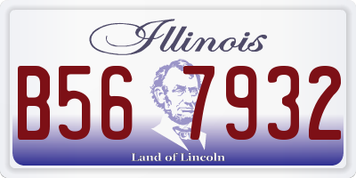 IL license plate B567932