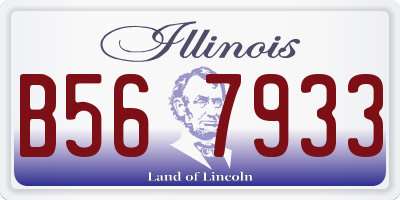 IL license plate B567933