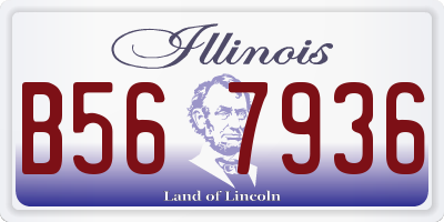 IL license plate B567936