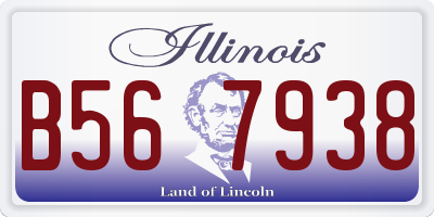 IL license plate B567938