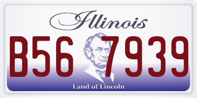 IL license plate B567939