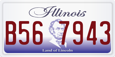 IL license plate B567943