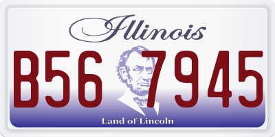 IL license plate B567945