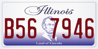 IL license plate B567946