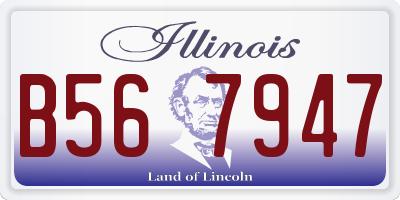 IL license plate B567947