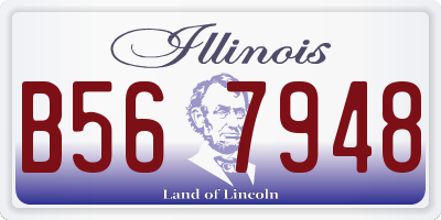 IL license plate B567948