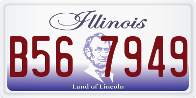 IL license plate B567949