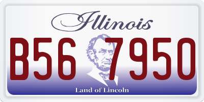 IL license plate B567950