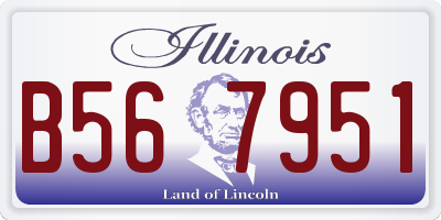 IL license plate B567951