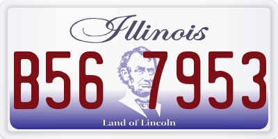 IL license plate B567953