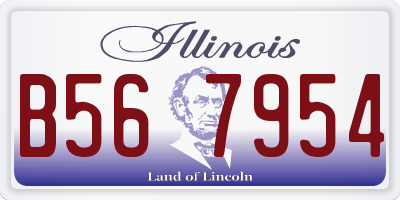 IL license plate B567954