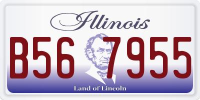 IL license plate B567955