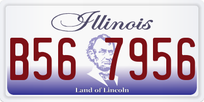 IL license plate B567956