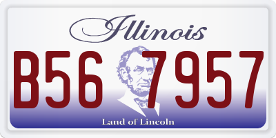 IL license plate B567957