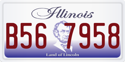 IL license plate B567958