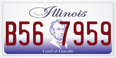 IL license plate B567959