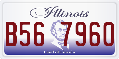 IL license plate B567960