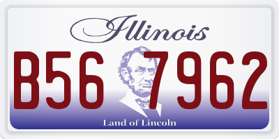 IL license plate B567962