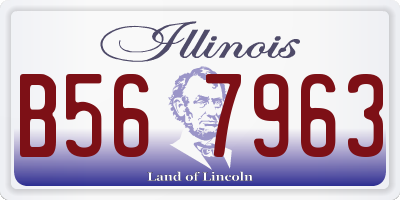 IL license plate B567963