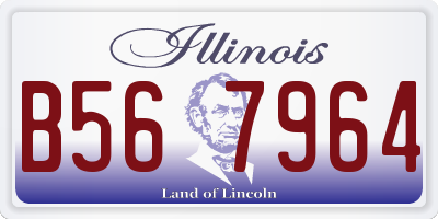 IL license plate B567964