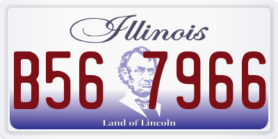 IL license plate B567966