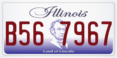 IL license plate B567967